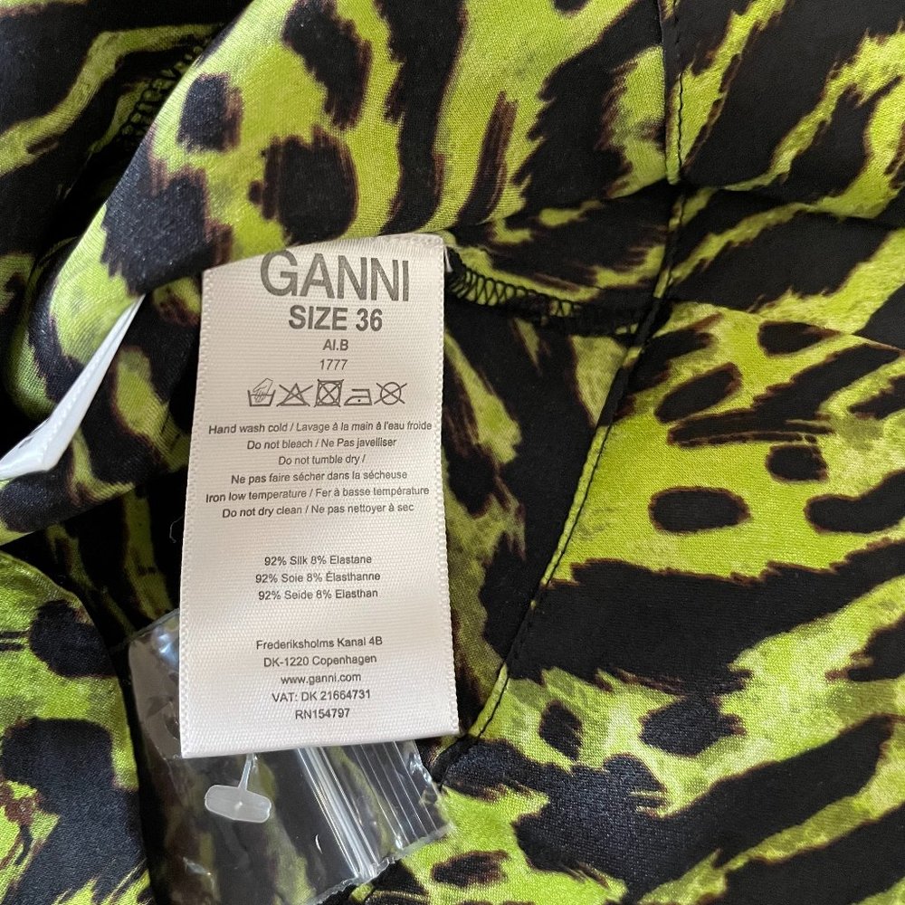 Tiger-print Silk Blouse from GANNI - Picture 8 of 9